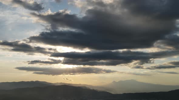 Beautiful Clouds Time Lapse Afternoon Gold