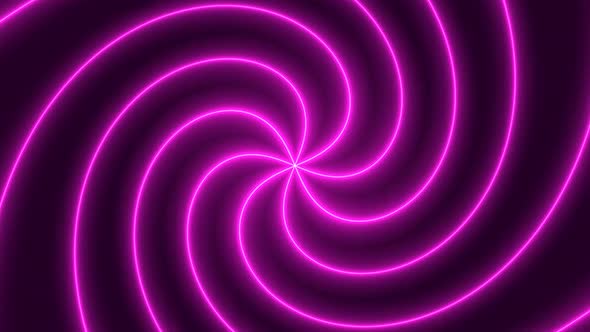 Pink Neon Glowing Spiral Hypnotic Animated Background