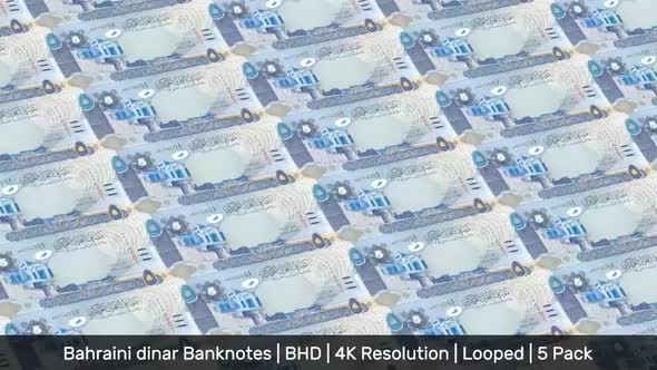 Bahrain Banknotes Money / Bahraini dinar / Currency .د.ب / BHD/ | 5 Pack | - 4K
