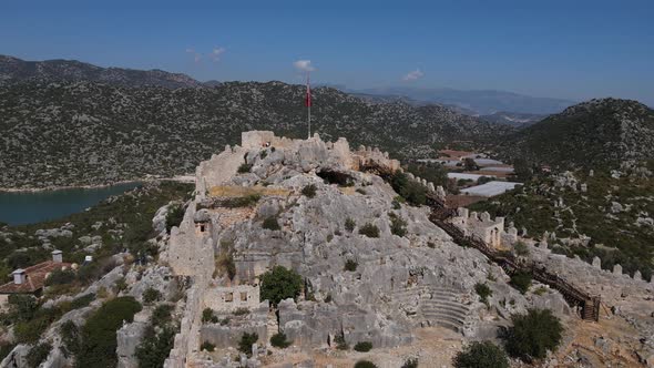 Ancient Castle At Top