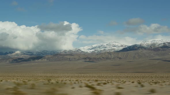 Road Trip to Death Valley Driving Auto in California USA