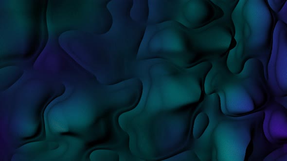 Blue Cyan Dark Color Abstract Line Liquid Animated Background