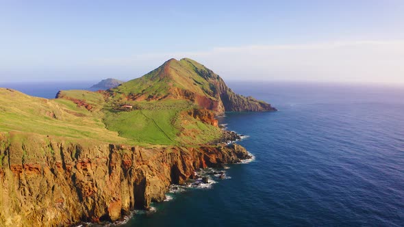 Flying Around the Ponta De Sao Lourenco Peninsula in Madeira Portugal