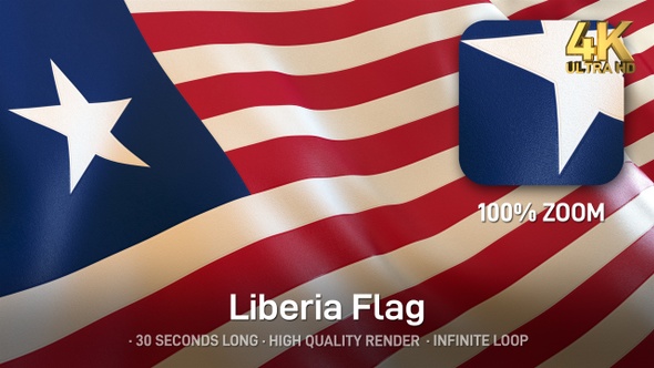 Liberia Flag - 4K