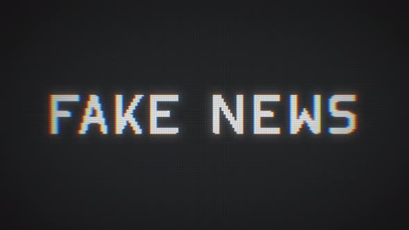  4K Fake News glitch text