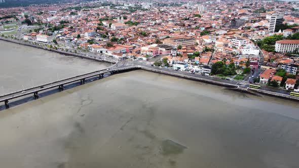 Sao Luis Maranhao at Northeast Brazil. Landmark of historic city.