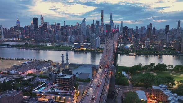 Queensboro Bridge Manhattan New York City During the Day in Winter