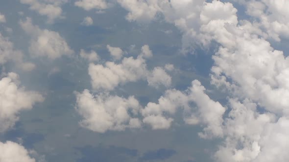 A window seat view from a charter flight from OR Tambo International Airport from cruising altitude