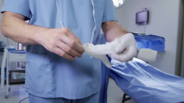 Medical professional working at a hospital