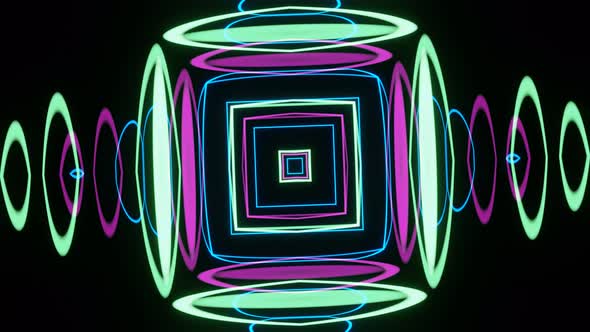 To Decorate Music Festivals Neon Multicolored Abstraction of Rotation