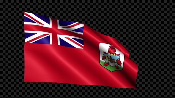 Bermuda Flag Blowing In The Wind