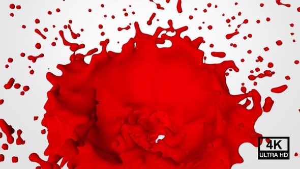 Big Red Paint Splash 4K alt