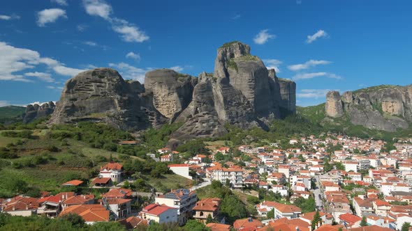 Scenic Landscape of Meteora in Greece