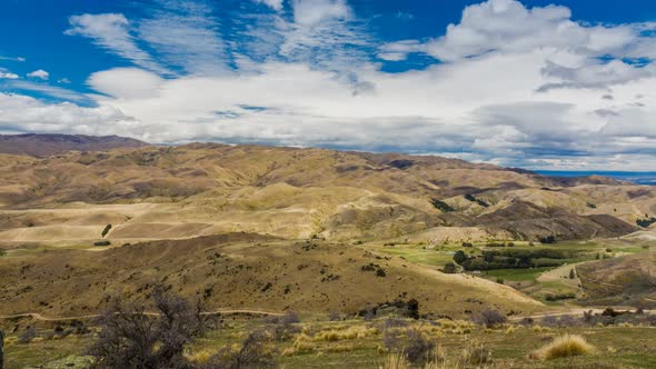 Arid mountains landscape timelapse