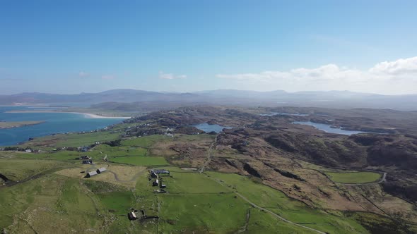 Flying From Dunmore Head Towards Portnoo in County Donegal Ireland