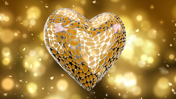 Modern Heart Golden