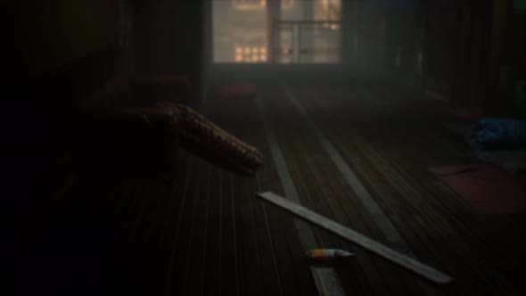 Interior of Abandoned Old Motel alt