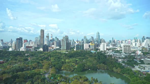 Beautiful building architecture around Bangkok city in Thailand