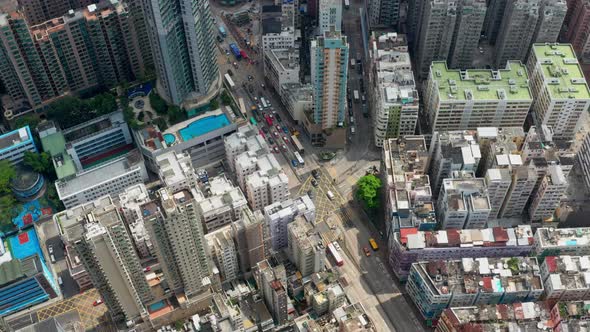 Top view of Hong Kong residential district