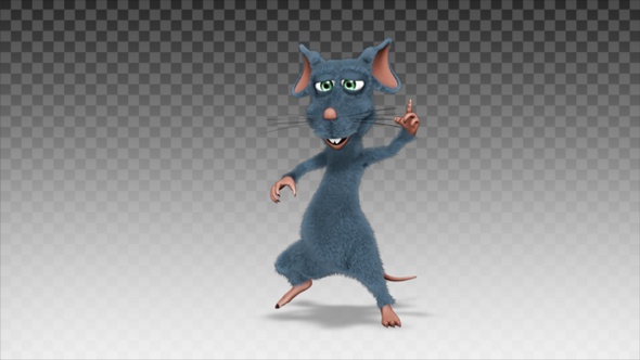 Cartoon Rat - Dance Cheerful