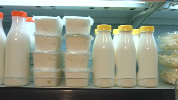 Sour-milk Products in Supermarket