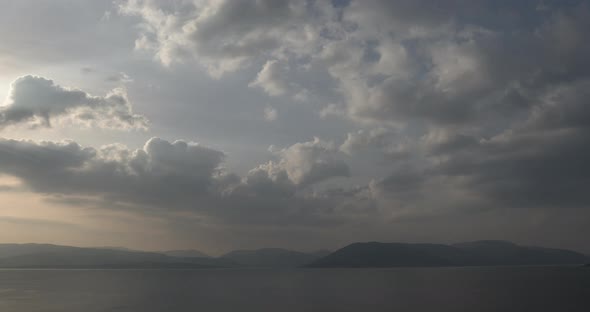 Clouds Pass Over River Clyde Estuary.