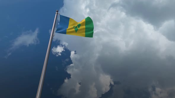 Saint Vincent And The Grenadines Flag Waving 2K