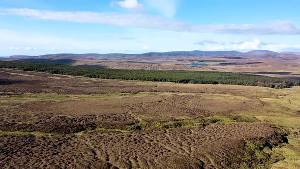 Flying From Slieve League Towards Lough Auva in County Donegal  Ireland