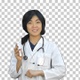 Asian female doctor showing a bottle of, Alpha Channel - VideoHive Item for Sale