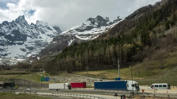 Mont blanc alps  Italy mountains snow peaks ski cable car