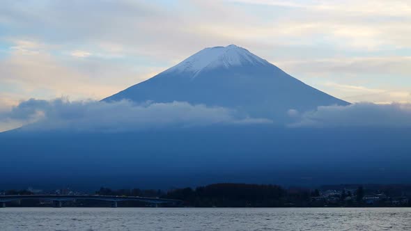 Beautiful nature in Kawaguchiko with Mountain Fuji in Japan