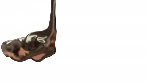 3D Animation Of Drooping Melted Chocolate