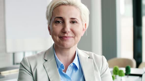 Portrait of smiling businesswoman in the office  