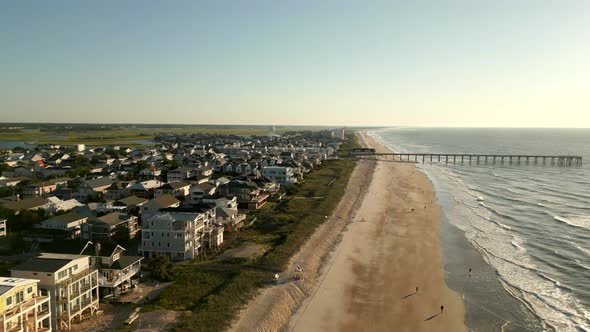 Aerial Video Wrightsville Beach And Johnnie Mercers Fishing Pier 4k