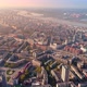Aerial Flight Over the Center of a Big City on the River - VideoHive Item for Sale
