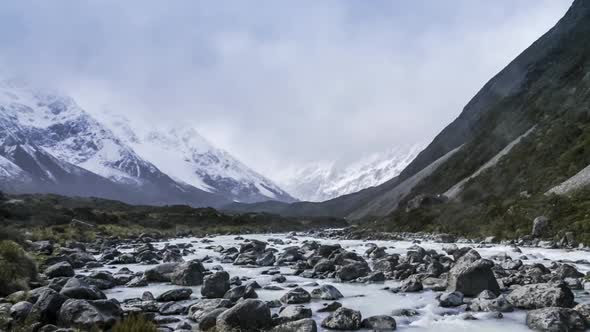 New Zealand glacial river timelapse