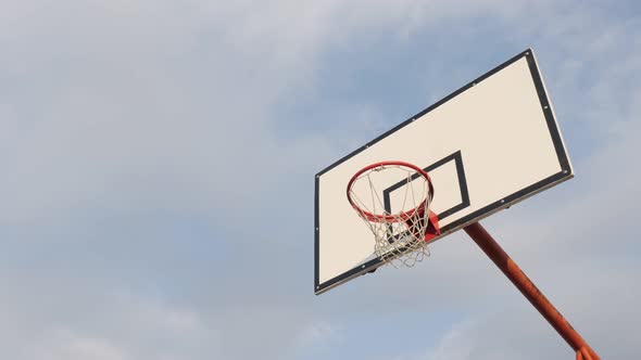 Basketball hoop with backboard 4K footage