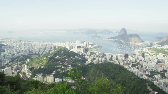 Pan of Rio and harbor from lookout point