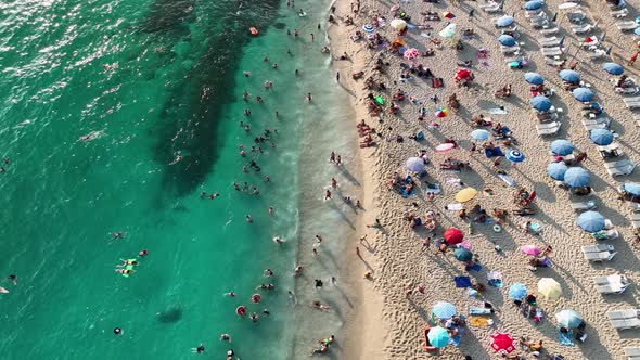 Cleopatra Beach Turkey Alanya 4 K Summer Vibes aerial view