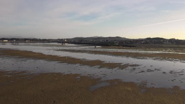 background city at low tide