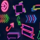 Neon Signs Arrows Banners Speech Bubbles Collection - VideoHive Item for Sale