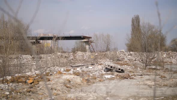 View of Illegal Dump Landfill Site in the City