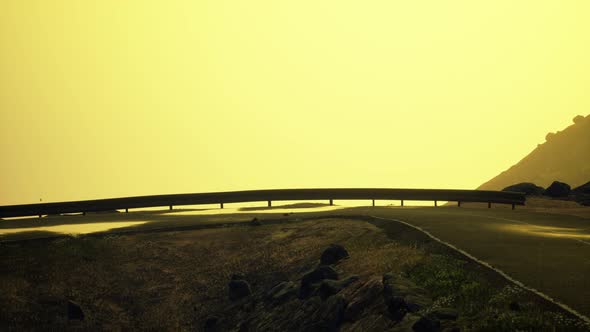 Atlantic Ocean Road Near the Mountain