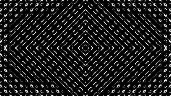 Black and White Abstract Pattern Looped Endless 02