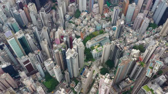 Aerial view of Hong Kong city