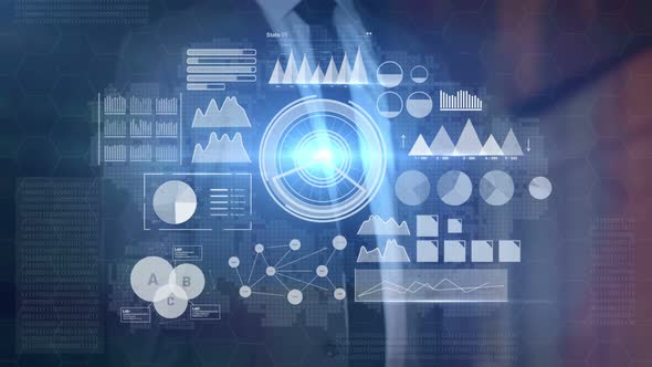 Business And Infographics In Augmented Reality