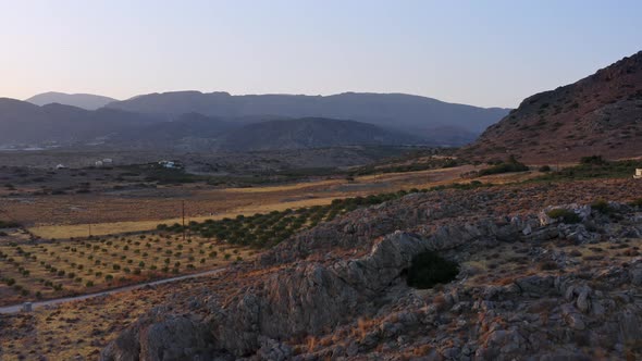 Dry Mountains In Greece