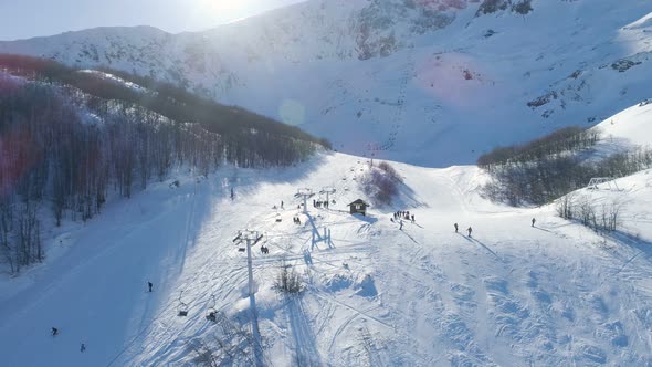 Snowy Slopes of Savin Kuk Ski Resort in Montenegro