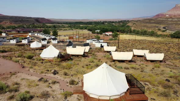 Canvas Tents, Covered Wagons And Luxury Private Bungalows At Zion Wildflower Resort In Zion National