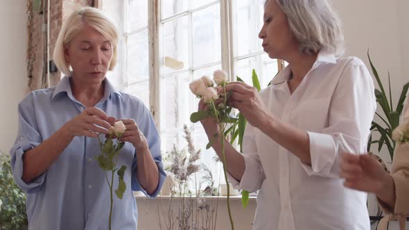 Novice Florists in Workshop